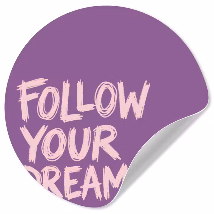 Behangcirkel - Follow your dreams - Paars - Penseeltextuur — 1