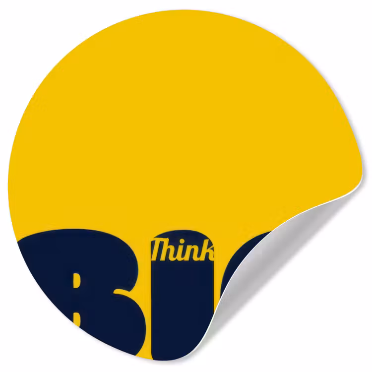 Behangcirkel - Geel - Think big - Grafisch — 1