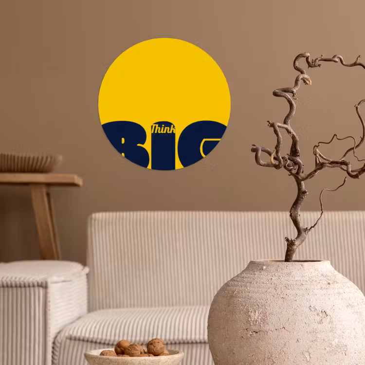 Behangcirkel - Geel - Think big - Grafisch — 2