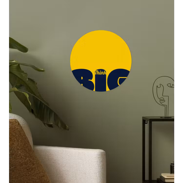 Behangcirkel - Geel - Think big - Grafisch — 3