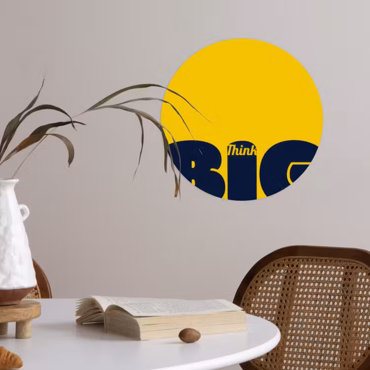 Behangcirkel - Geel - Think big - Grafisch — 4