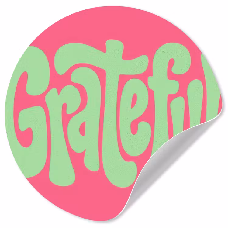 Behangcirkel - Grateful - Groen - Grafisch - Vloeiend — 1