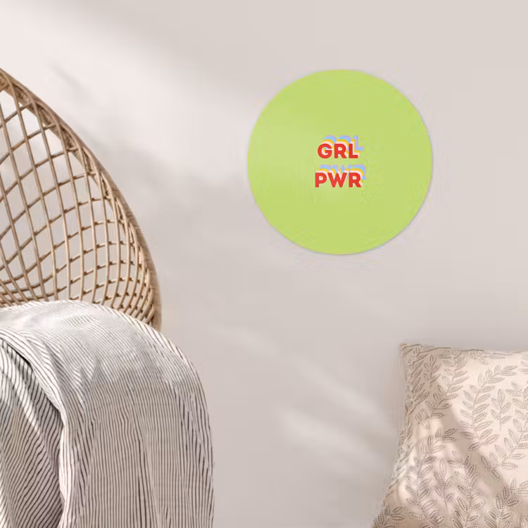Behangcirkel - Grl pwr - Groen - Rood - 3D — 5