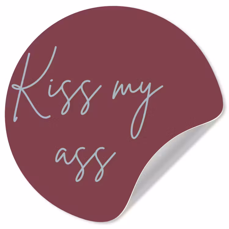 Behangcirkel - Kiss my ass - Lip - Bordeaux — 1