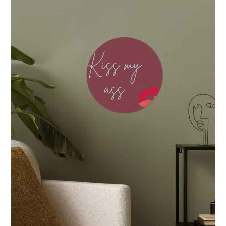 Behangcirkel - Kiss my ass - Lip - Bordeaux — 3
