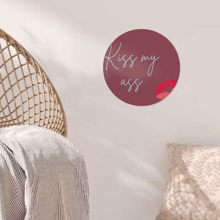 Behangcirkel - Kiss my ass - Lip - Bordeaux — 5