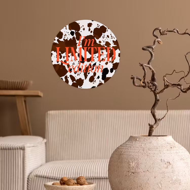 Behangcirkel - Koeienprint - Limited edition - Rood — 2