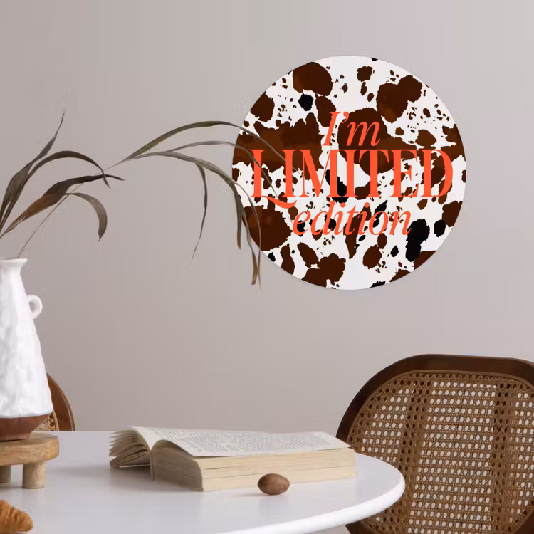 Behangcirkel - Koeienprint - Limited edition - Rood — 4