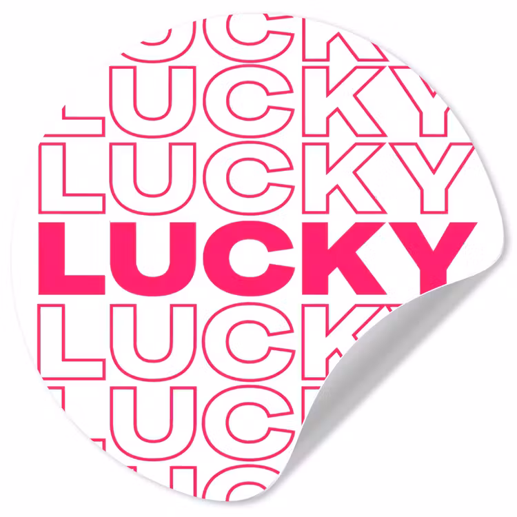 Behangcirkel - Lucky - Roze - Patroon — 1
