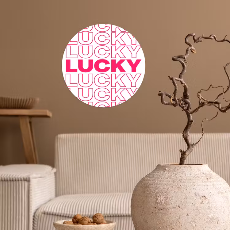 Behangcirkel - Lucky - Roze - Patroon — 2