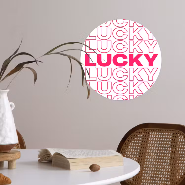 Behangcirkel - Lucky - Roze - Patroon — 4