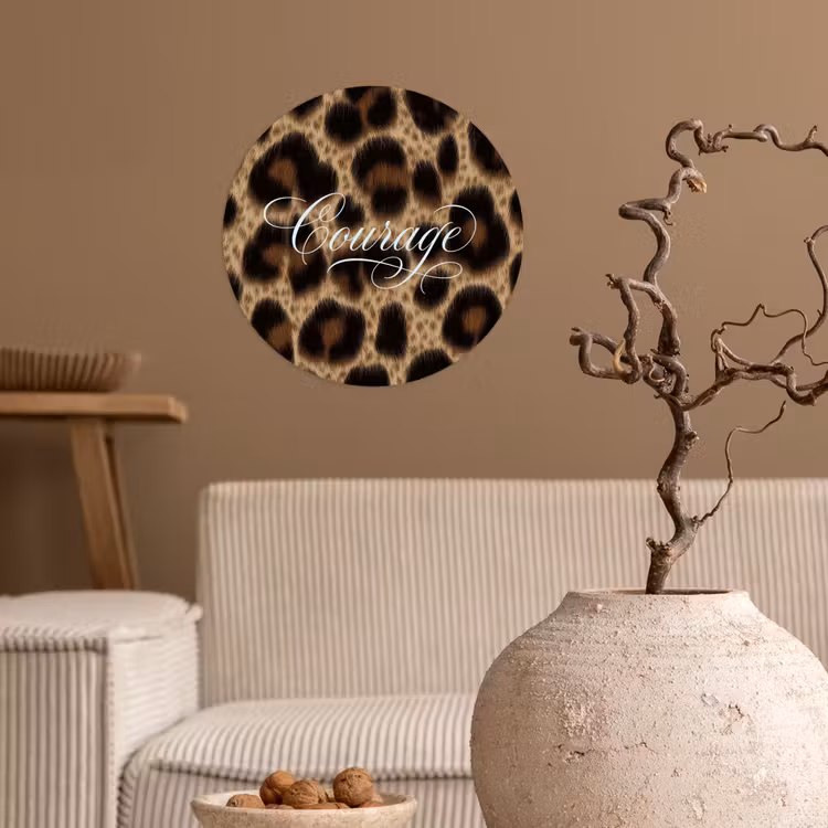 Behangcirkel - Luipaardprint - Bruin - Courage - Sierlijk — 2