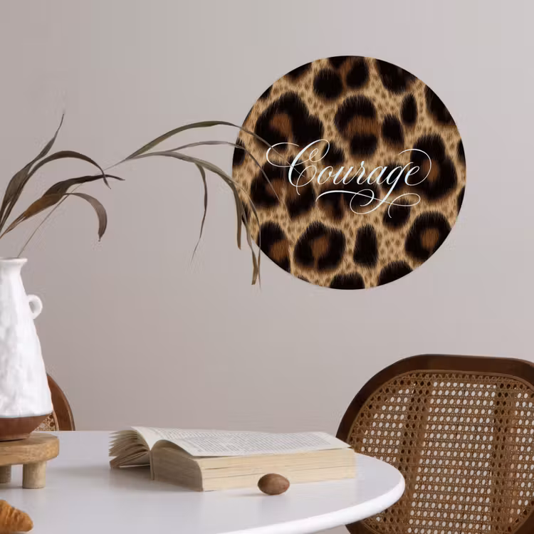 Behangcirkel - Luipaardprint - Bruin - Courage - Sierlijk — 4