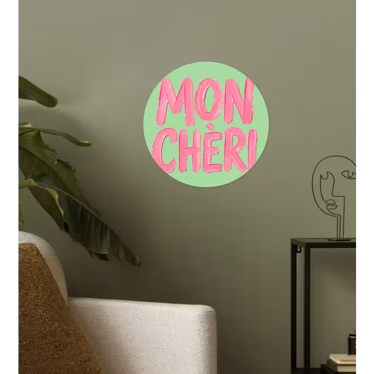 Behangcirkel - Mon cheri - Groen - Roze — 3