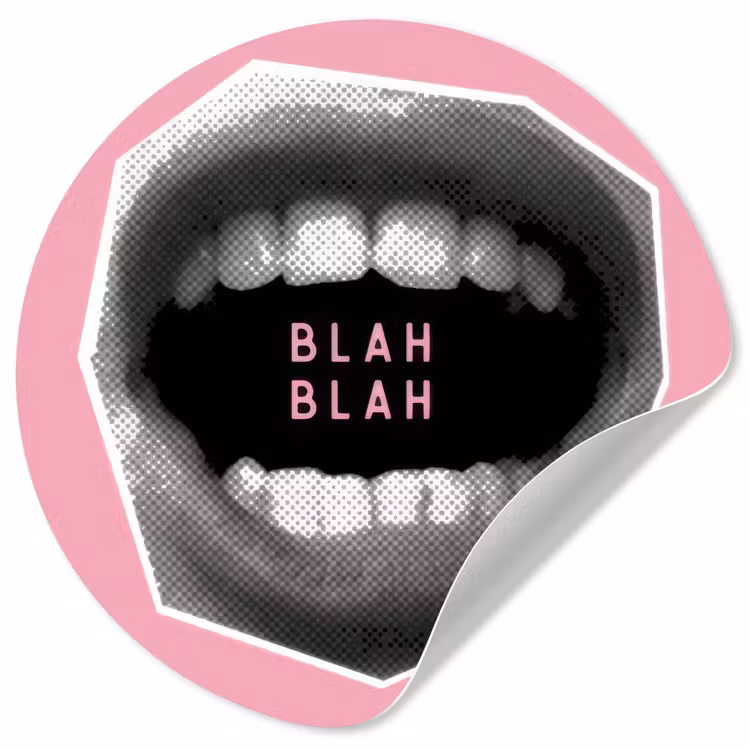 Behangcirkel - Mond - BLAH BLAH - Roze — 1