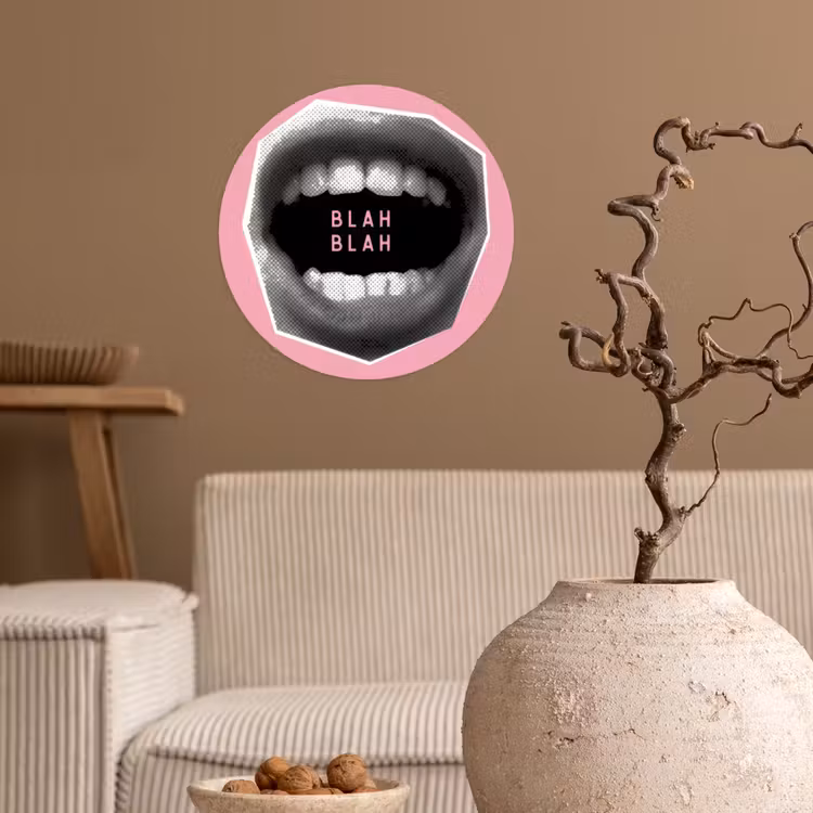 Behangcirkel - Mond - BLAH BLAH - Roze — 2