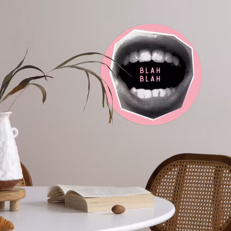 Behangcirkel - Mond - BLAH BLAH - Roze — 4