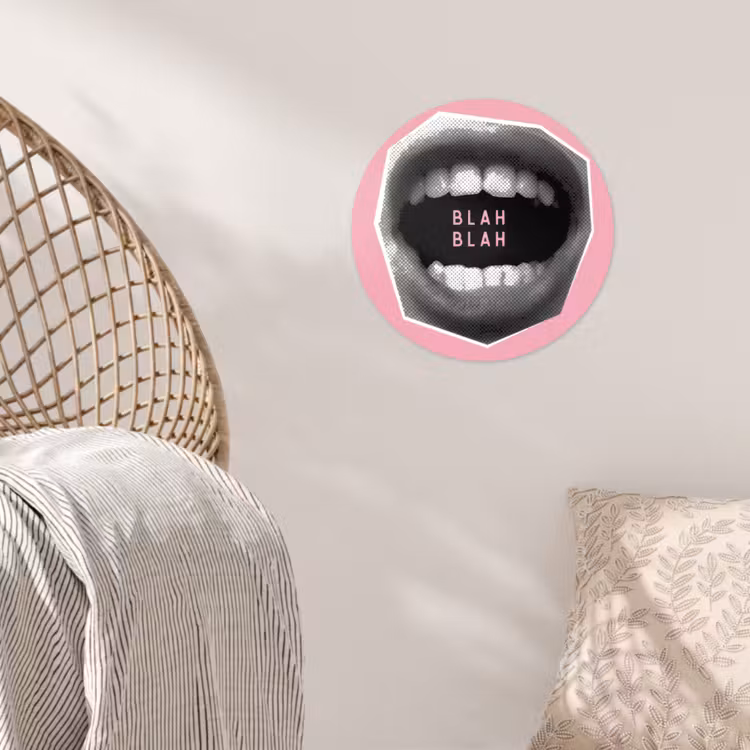 Behangcirkel - Mond - BLAH BLAH - Roze — 5