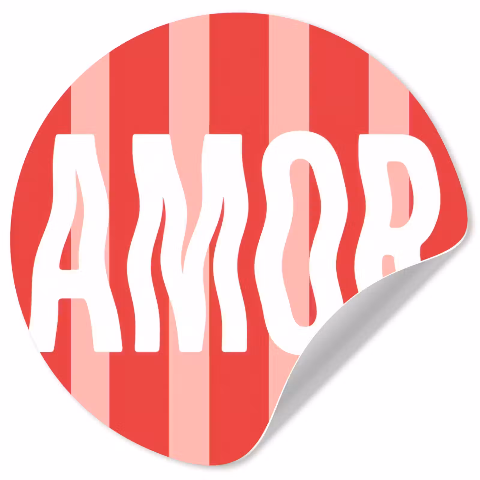 Behangcirkel - Amor - Strepen - Rood - Roze — 1