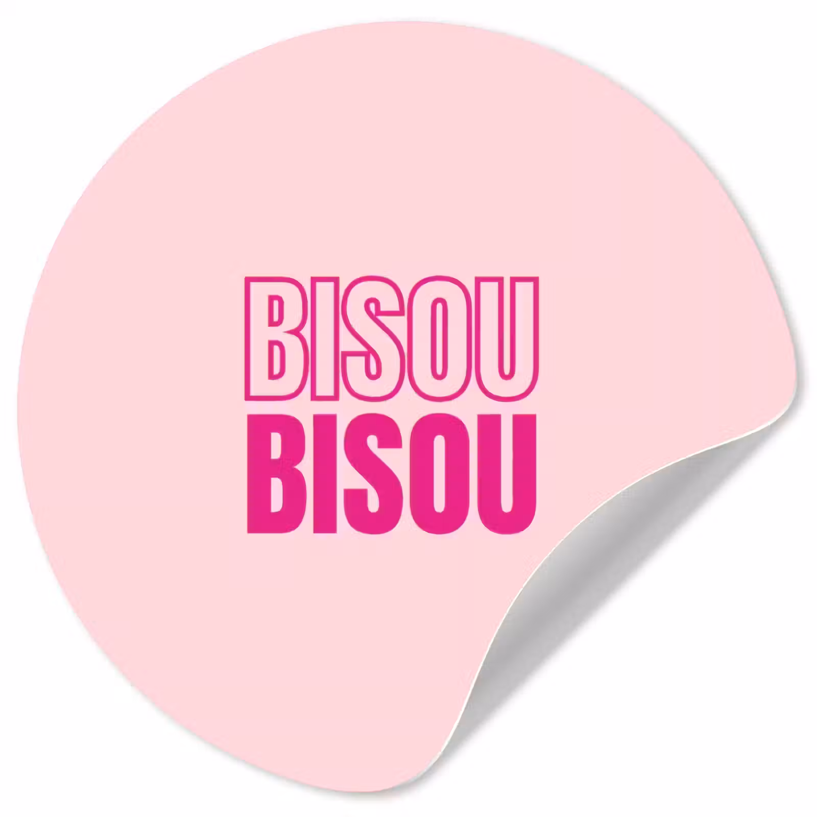 Behangcirkel - Bisou - Roze - Minimalistisch — 1