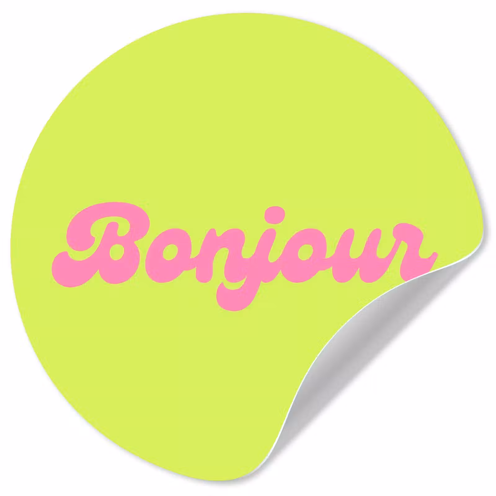 Behangcirkel - Groen - Roze bonjour - Retro — 1