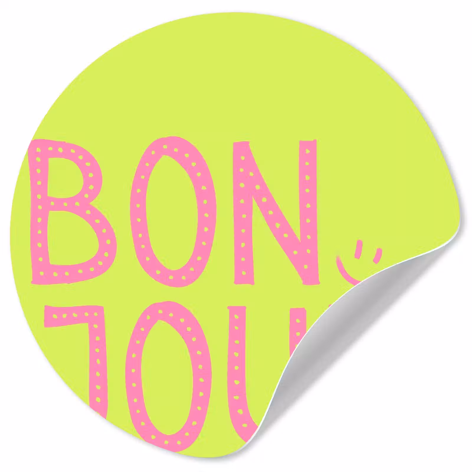 Behangcirkel - Groen - Smiley - Bonjour - Roze — 1
