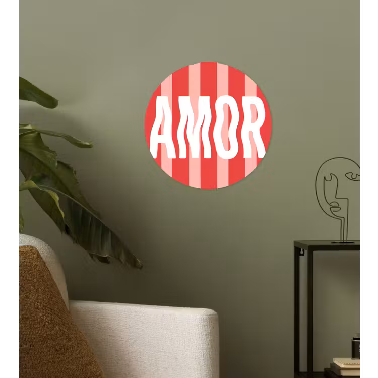 Behangcirkel - Amor - Strepen - Rood - Roze — 3