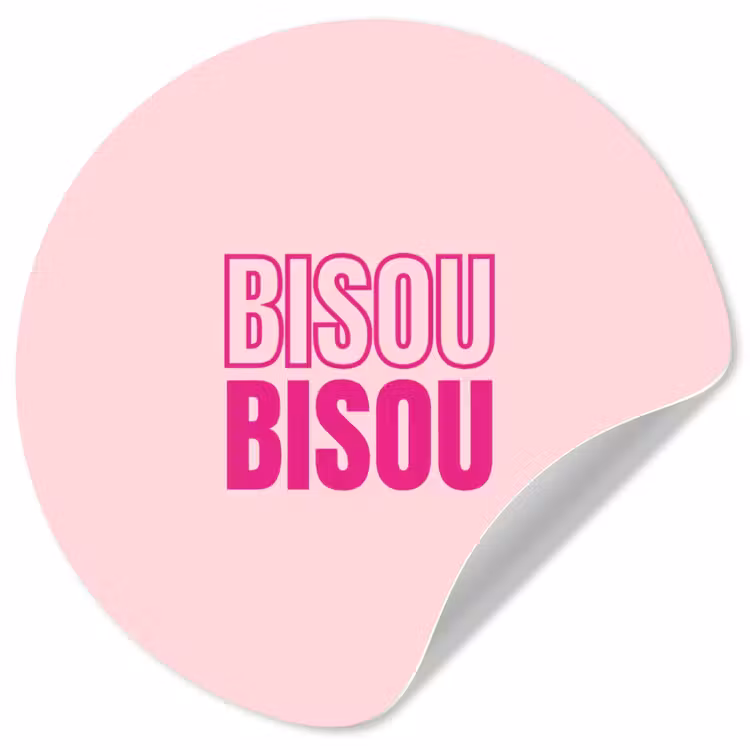 Behangcirkel - Bisou - Roze - Minimalistisch — 1