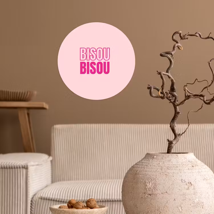 Behangcirkel - Bisou - Roze - Minimalistisch — 2