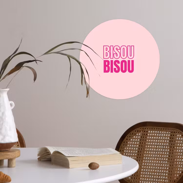 Behangcirkel - Bisou - Roze - Minimalistisch — 4