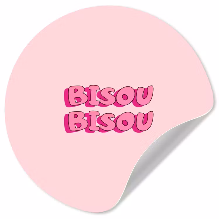 Behangcirkel - Bisou - Roze - Schaduw — 1