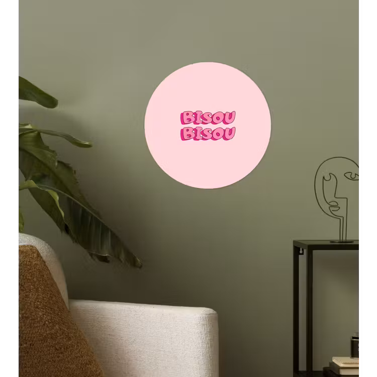 Behangcirkel - Bisou - Roze - Schaduw — 3