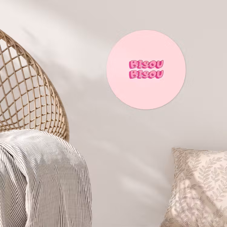 Behangcirkel - Bisou - Roze - Schaduw — 5