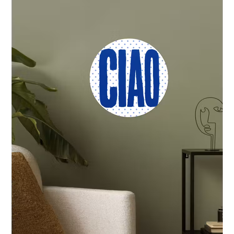Behangcirkel - Ciao - Stippen - Roze - Wit — 3