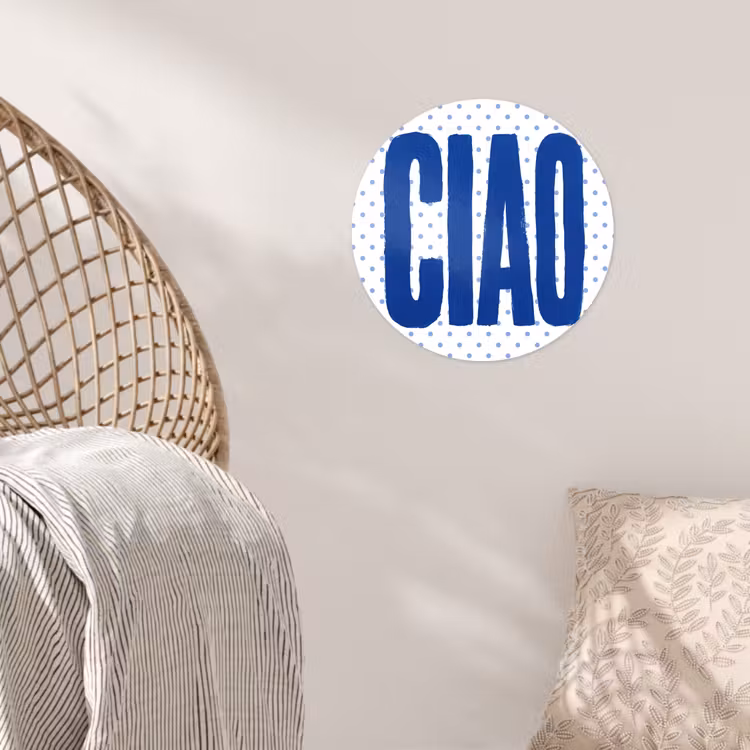 Behangcirkel - Ciao - Stippen - Roze - Wit — 5