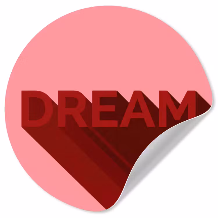 Behangcirkel - Dream - 3D - Rood - Roze — 1