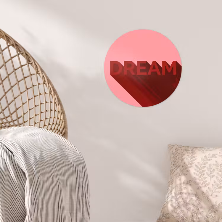 Behangcirkel - Dream - 3D - Rood - Roze — 5
