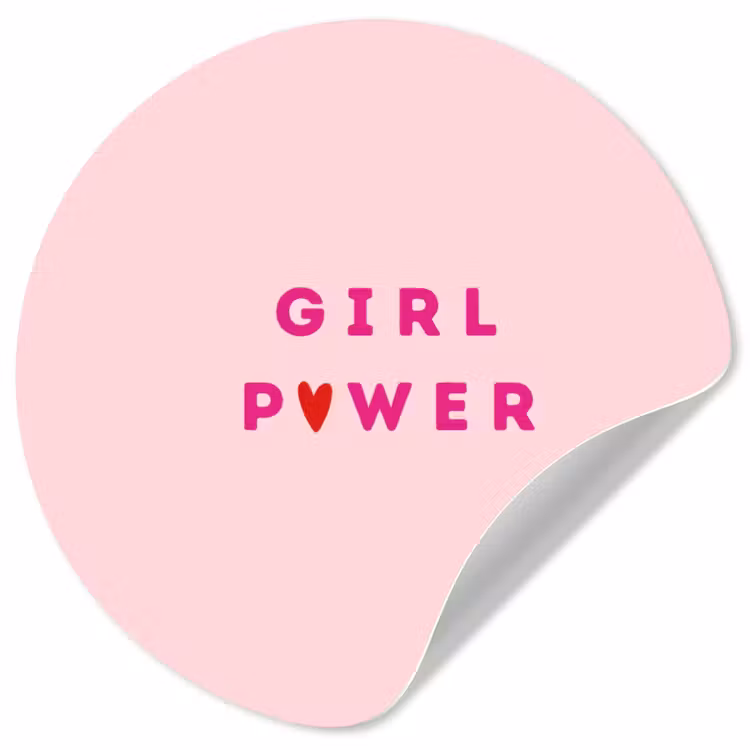 Behangcirkel - Girl power - Roze - Hartje — 1