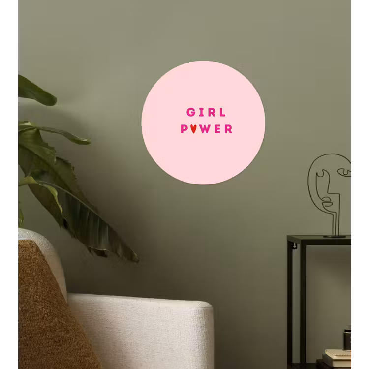 Behangcirkel - Girl power - Roze - Hartje — 3