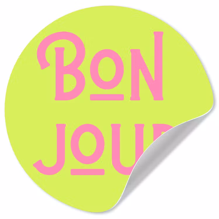 Behangcirkel - Groen - Roze bonjour - art-deco — 1