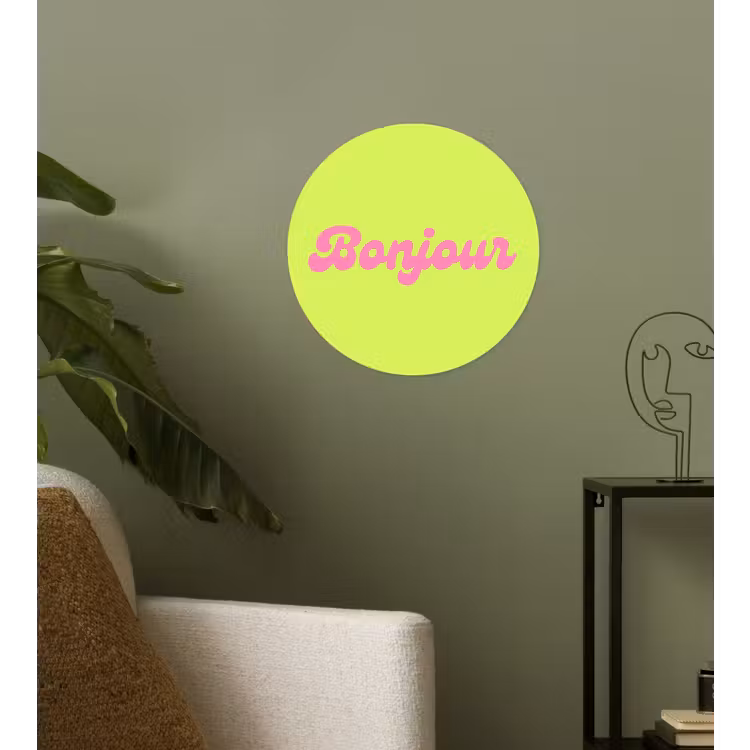 Behangcirkel - Groen - Roze bonjour - Retro — 3