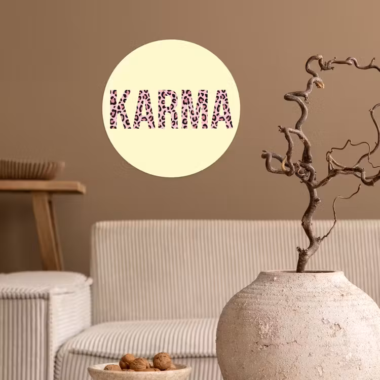 Behangcirkel - Karma - Luipaardprint - Geel — 2