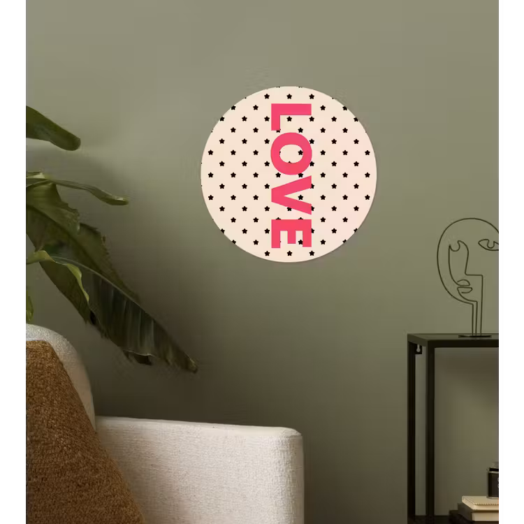 Behangcirkel - Love - Stippen - Roze — 3