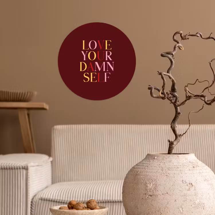Behangcirkel - Love your damn self - Kleurrijk - Bordeaux — 2