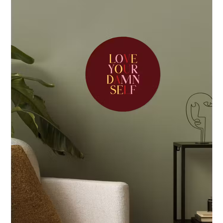 Behangcirkel - Love your damn self - Kleurrijk - Bordeaux — 3
