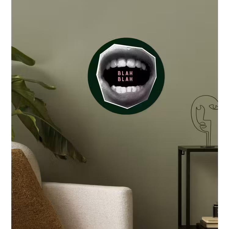 Behangcirkel - Mond - Groen - Illustratie - BLAH BLAH — 3