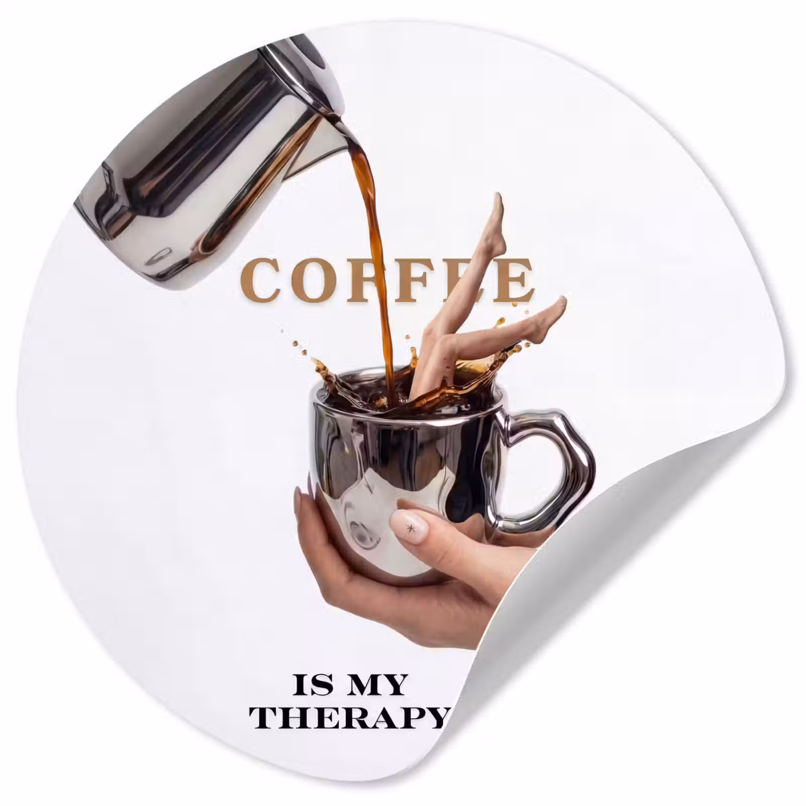 Behangcirkel - Koffie - Mok - Kan - Therapie — 1