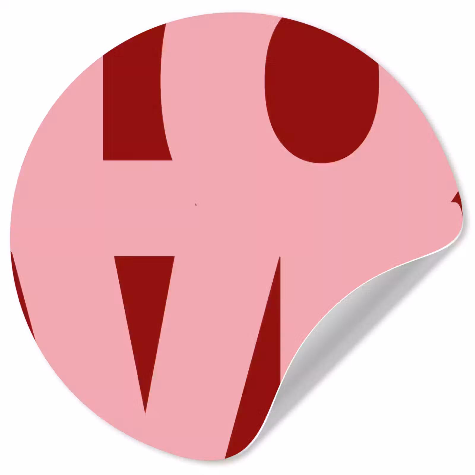 Behangcirkel - Love - Rood - Blokletters — 1