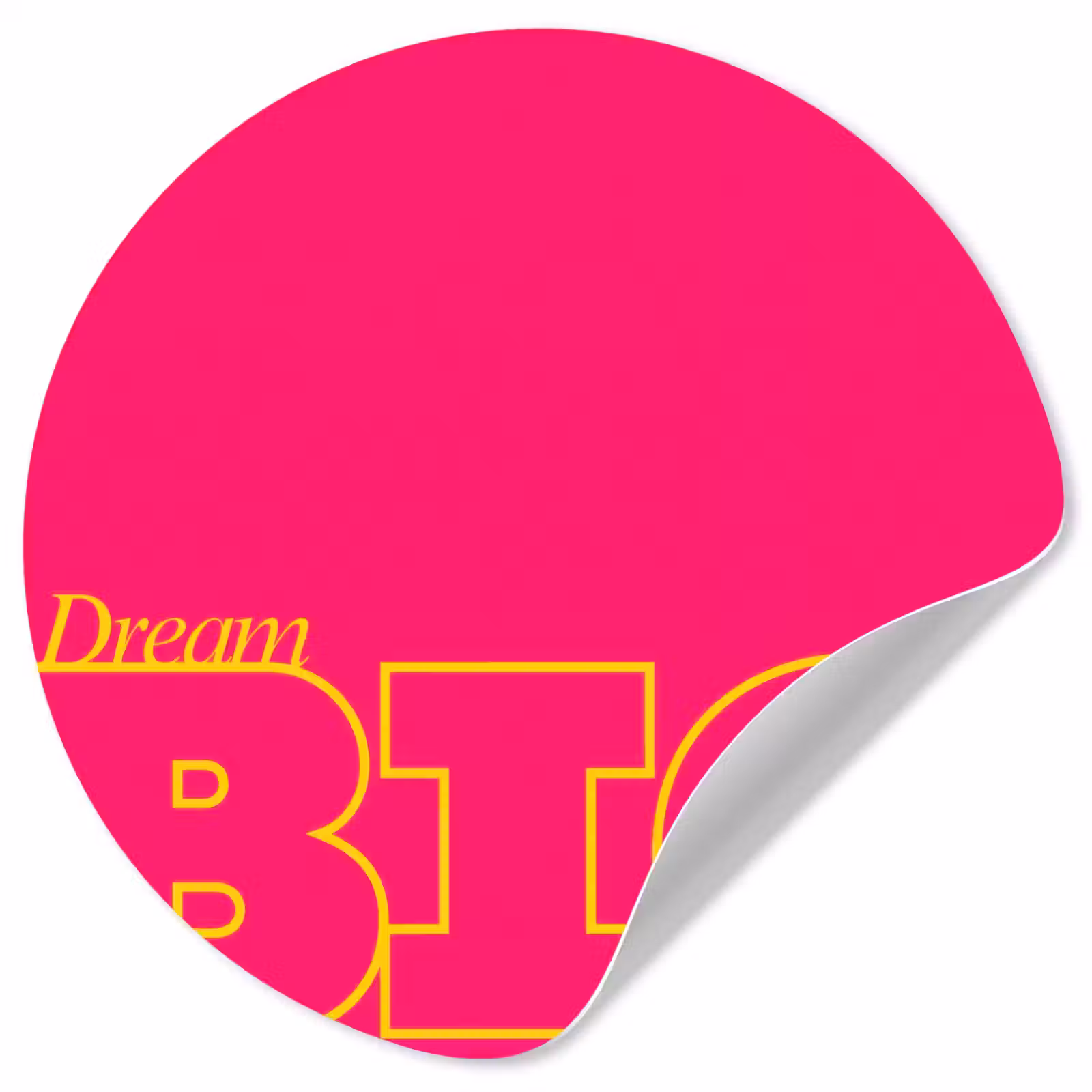 Behangcirkel - Minimalistisch - Roze - Dream big - Grafisch — 1