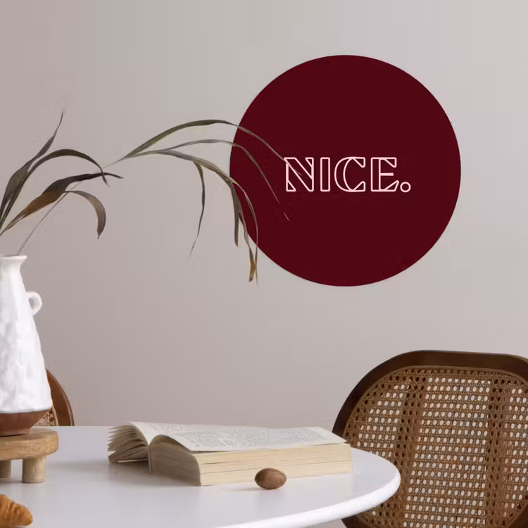 Behangcirkel - Bordeaux - Nice - minimalistisch — 4
